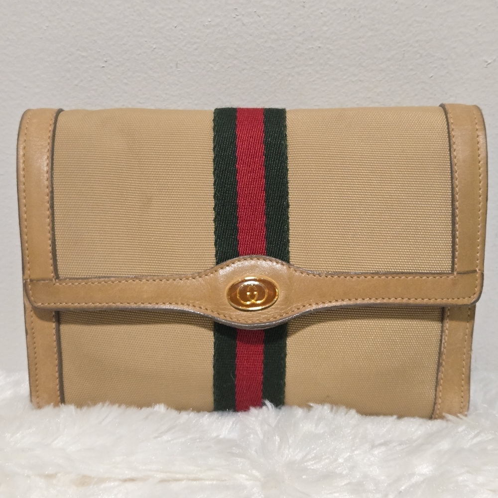 Gucci Vintage Sherry Line 'GG' Clutch